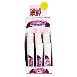 420 Spray - Cannabis Odor Destroying Spray for Eliminating Pot Smoke, Cigarette Smoke or Most Unwanted Odors in Your House, Car or Apartment, So Freshen Up The “Joint!” 12PK Retail Display Pink