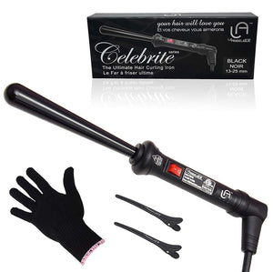Le Angelique Reverse Tapered Curling Wand 1/2 To 1 Inch (13-25mm) Black - Hemp To World