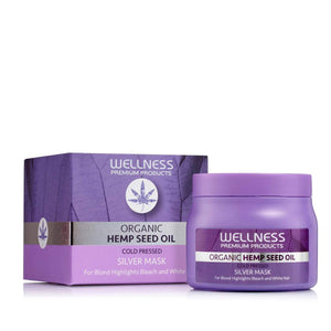 Wellnes Organic Hemp Seed Oil Cold Pressed Silver Mask for Blond Hair 500ml