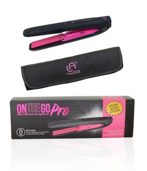 Hair Straightener Justine Monae's ON THE GO PRO (PINK) - Hemp To World